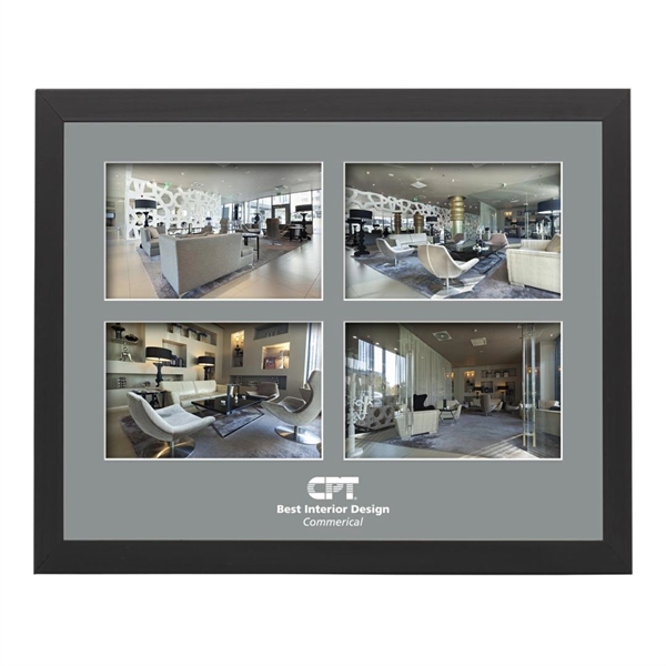 The ebony Dunmore multi-photo frame features four 4"x6" horizontal photos and... from ASI 84592 St Regis Group