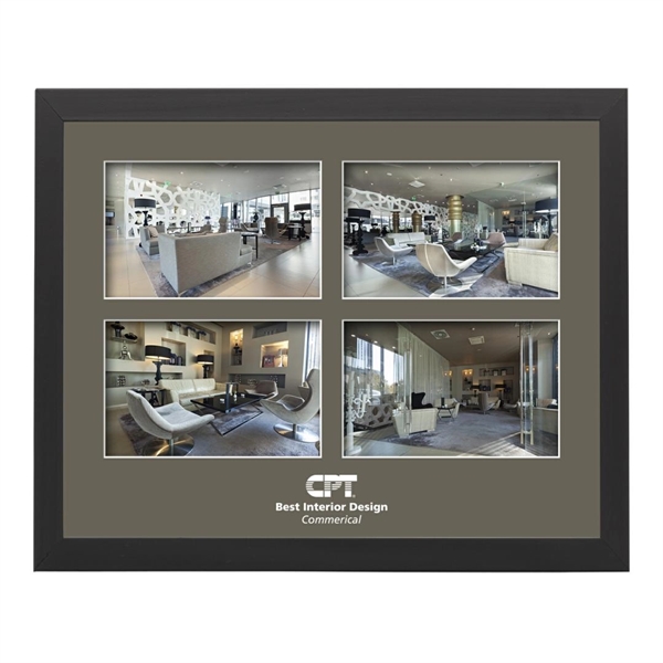 The ebony Dunmore multi-photo frame features four 4"x6" horizontal photos and... from ASI 84592 St Regis Group