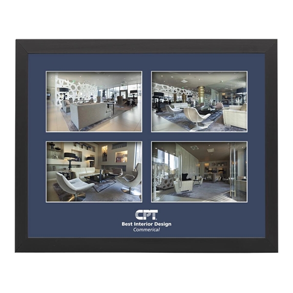 The ebony Dunmore multi-photo frame features four 4"x6" horizontal photos and... from ASI 84592 St Regis Group