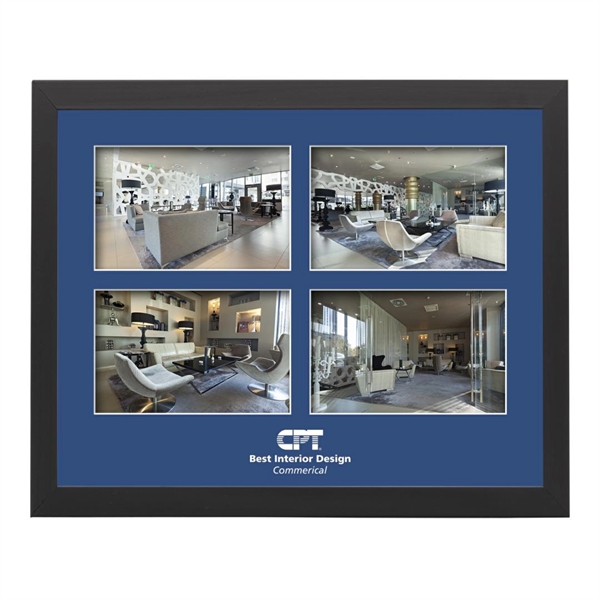 The ebony Dunmore multi-photo frame features four 4"x6" horizontal photos and... from ASI 84592 St Regis Group