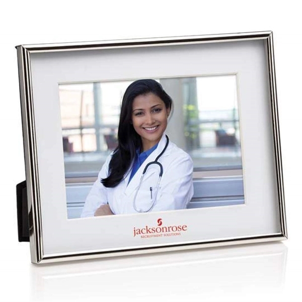 The metallic, slim-line frame of polished chrome edges a deep-set white... from ASI 84592 St Regis Group