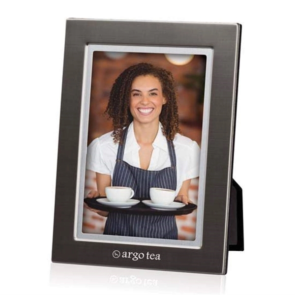 Brushed gun metal finish frame with silver bezel.... from ASI 84592 St Regis Group