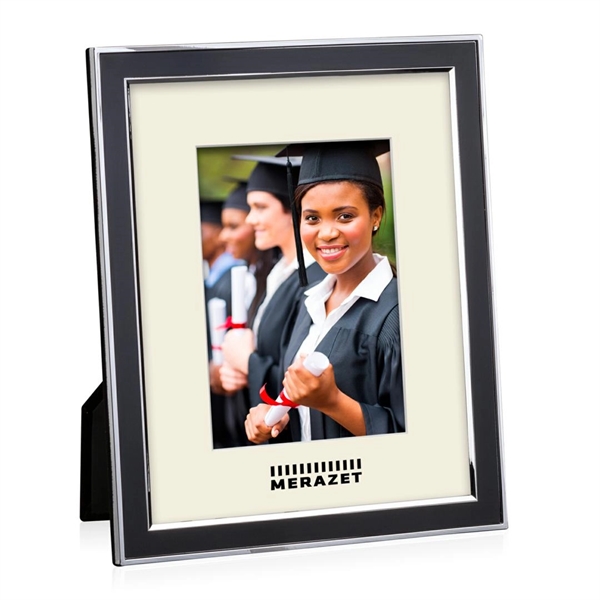 Ebony finished metal is edged with a bright silver trim and... from ASI 84592 St Regis Group