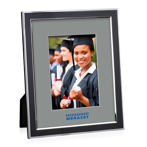 Ebony finished metal is edged with a bright silver trim and... from ASI 84592 St Regis Group