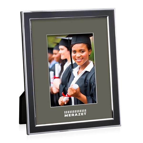 Ebony finished metal is edged with a bright silver trim and... from ASI 84592 St Regis Group