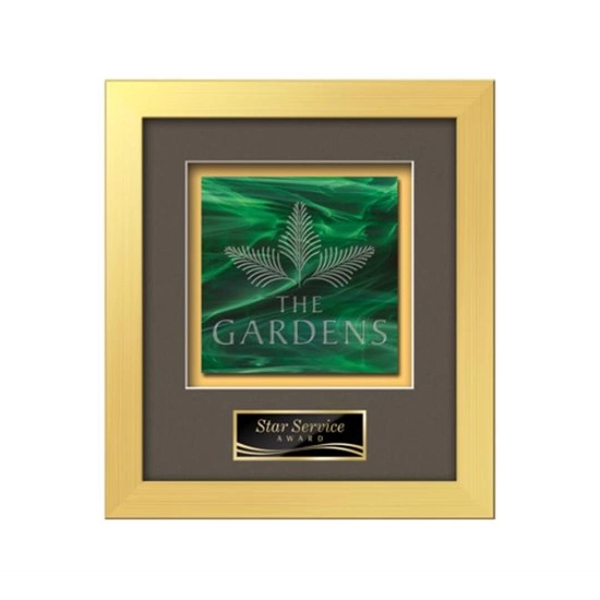 Stained Glass award framed in our exquisite Eldridge molding with your... from ASI 84592 St Regis Group / St Regis Crystal