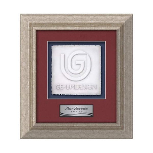 The Terrene Cast Paper Framed Award capitalizes on the organic, delicate... from ASI 84592 St Regis Group / St Regis Crystal