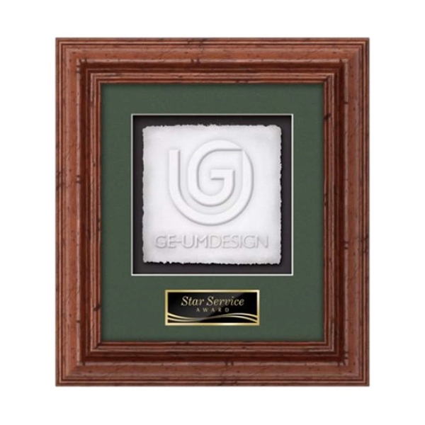 Cast Paper award framed in our exquisite Terrene molding with your... from ASI 84592 St Regis Group