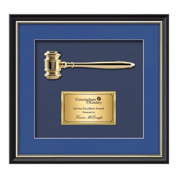 The Baron Gavel Framed Award features a hand cast, polished and... from ASI 84592 St Regis Group