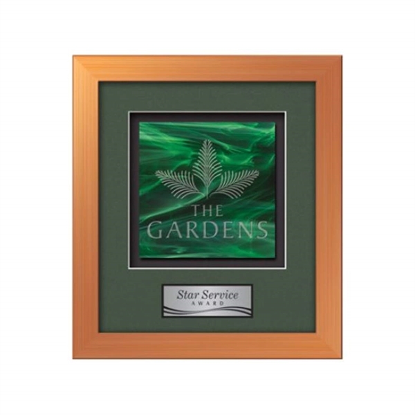 Stained Glass award framed in our exquisite Eldridge molding with your... from ASI 84592 St Regis Group / St Regis Crystal