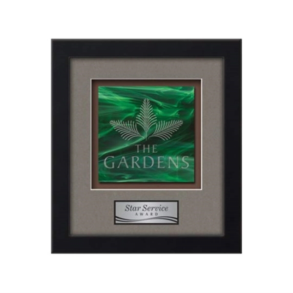 Stained Glass award framed in our exquisite Eldridge molding with your... from ASI 84592 St Regis Group / St Regis Crystal