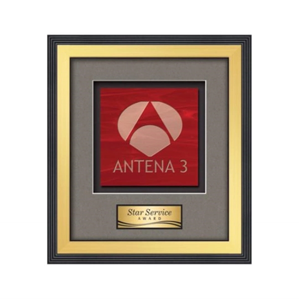 Stained Glass award framed in our exquisite Jasper molding with your... from ASI 84592 St Regis Group / St Regis Crystal