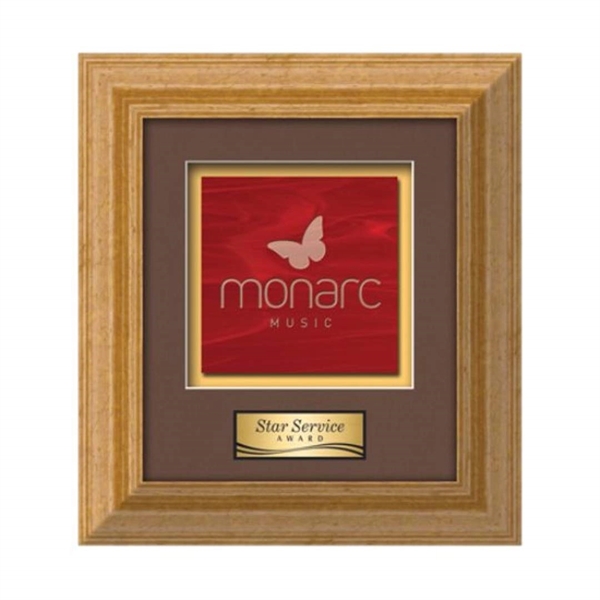 Stained Glass award framed in our exquisite Terrene molding with your... from ASI 84592 St Regis Group / St Regis Crystal