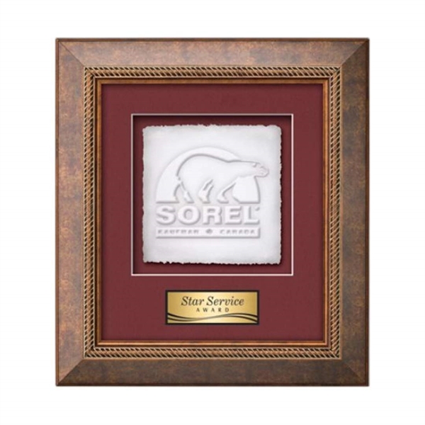 Cast Paper award framed in our exquisite Lazio molding with your... from ASI 84592 St Regis Group