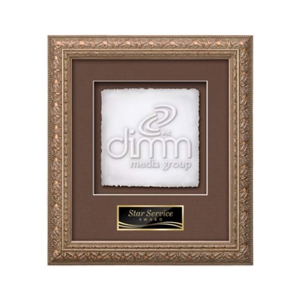 The Romagna Cast Paper Framed Award capitalizes on the organic, delicate... from ASI 84592 St Regis Group