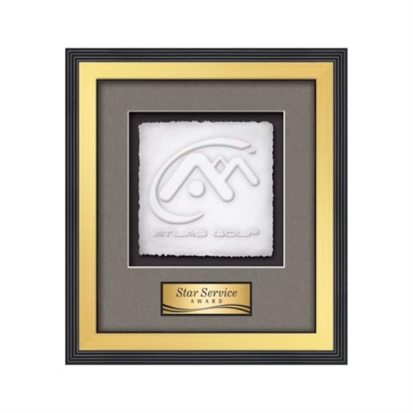 The Jasper Cast Paper Framed Award capitalizes on the organic, delicate... from ASI 84592 St Regis Group