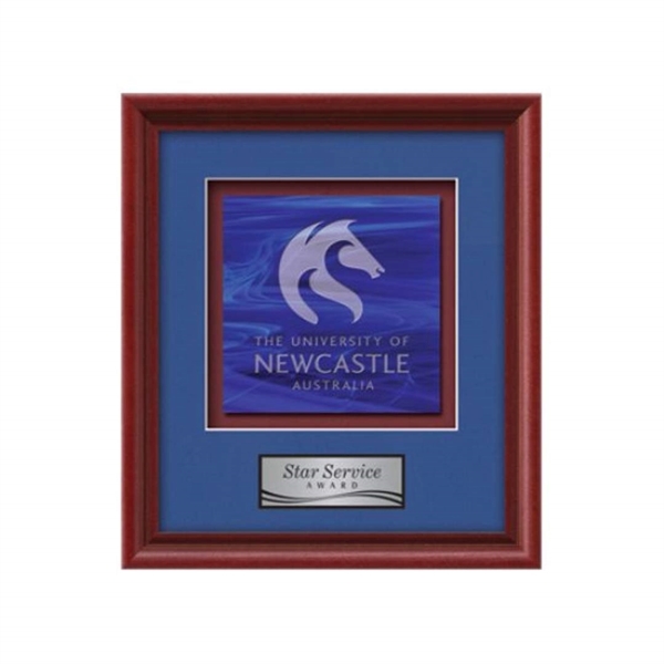 Stained Glass award framed in our exquisite Raven molding with your... from ASI 84592 St Regis Group / St Regis Crystal