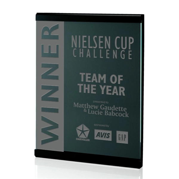 Scroll Plaque - Jade/Black.... from ASI 84592 St Regis Group / Prestige Glass