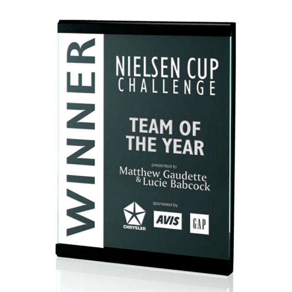 Scroll Plaque - Jade/Black.... from ASI 84592 St Regis Group / Prestige Glass