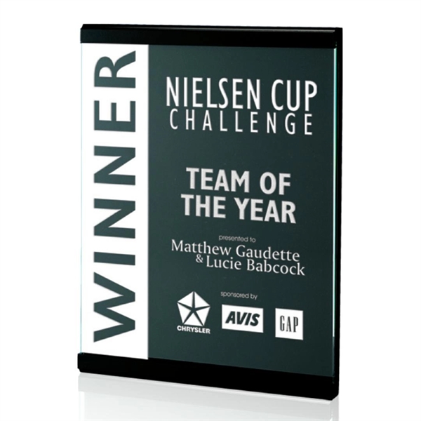 Scroll Plaque - Jade/Black.... from ASI 84592 St Regis Group / Prestige Glass