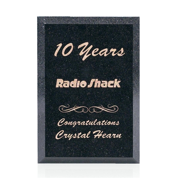 Granite Plaque - Black.... from ASI 84592 St Regis Group / Prestige Glass