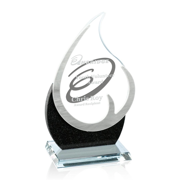 Aqua shaped starfire recognition award on granite base, 7" x 5".... from ASI 84592 St Regis Group / Prestige Glass