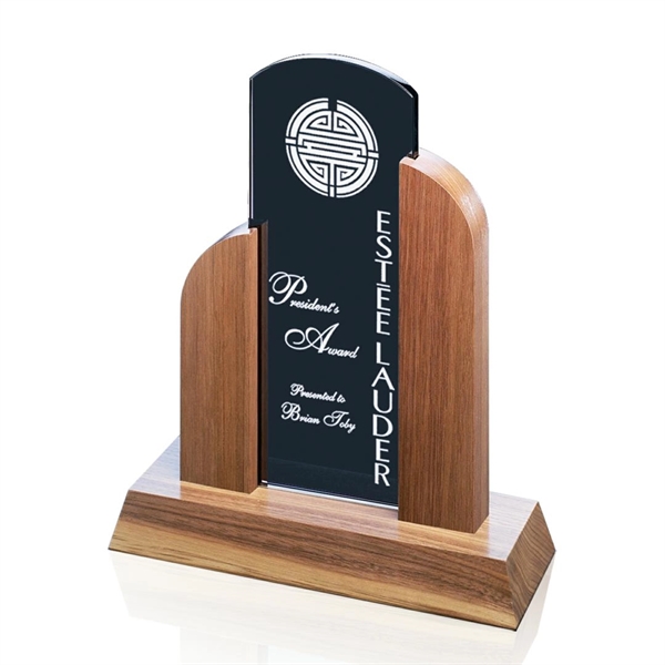 Gray/Walnut tower award.... from ASI 84592 St Regis Group / Prestige Glass