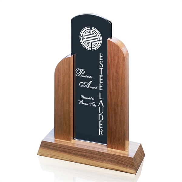 Gray/Walnut tower award.... from ASI 84592 St Regis Group / Prestige Glass