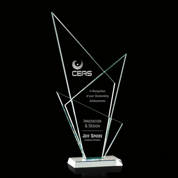 Jade glass 12" award.... from ASI 84592 St Regis Group / St Regis
