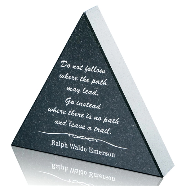 A 1" thick, 4" wide Triangle of polished black granite... from ASI 84592 St Regis Group / St Regis