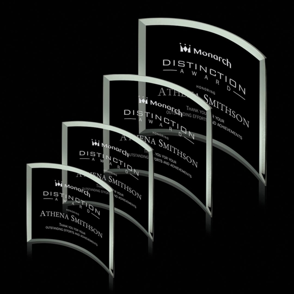 Beautiful square jade glass crescent award.... from ASI 84592 St Regis Group / St Regis