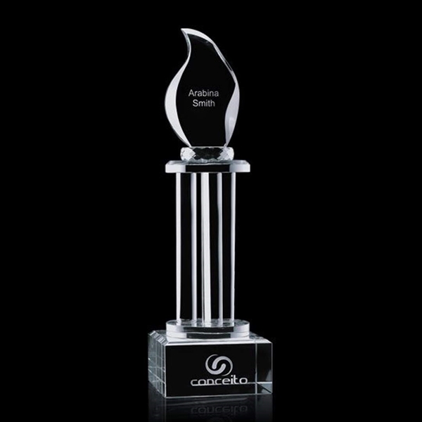 Beautiful optical crystal award topped with an optical flame... from ASI 84592 St Regis Group / St Regis