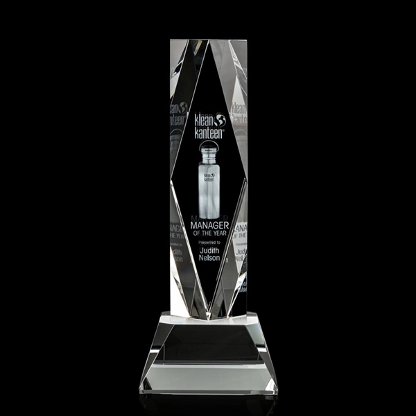 Beautiful 3 Dimensional etching inside the crystal with optical base.... from ASI 84592 St Regis Group / St Regis