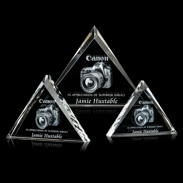 The Tideswell Optical Crystal award showcases reflective triangular bezels accenting a... from ASI 84592 St Regis Group / St Regis