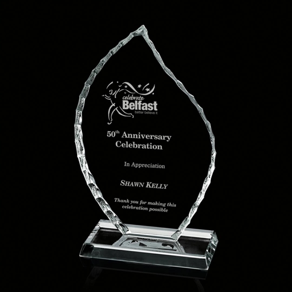 Iceberg Flame Award- 5/8" Starfire.... from ASI 84592 St Regis Group / Prestige Glass