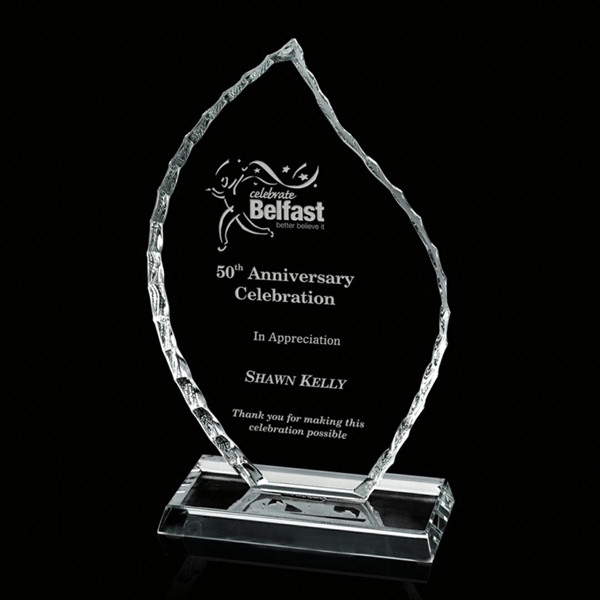 Iceberg Flame Award- 5/8" Starfire.... from ASI 84592 St Regis Group / Prestige Glass