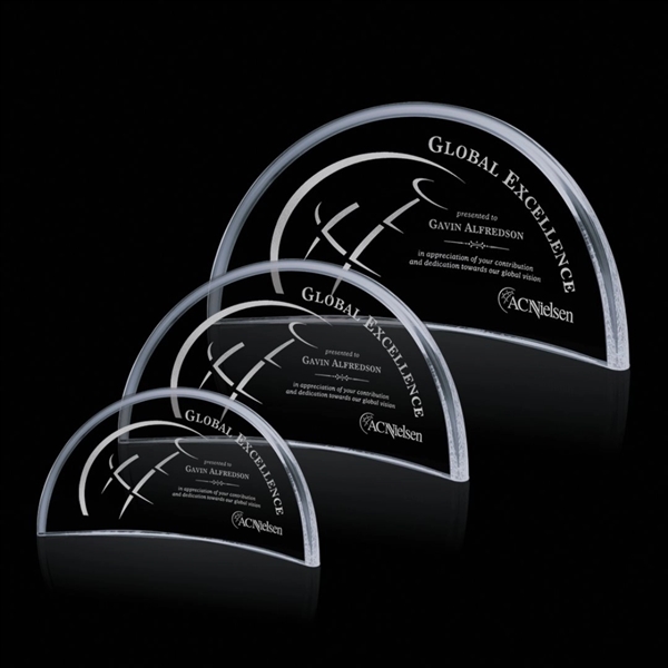 Starfire curved 1/2 crescent award.... from ASI 84592 St Regis Group / St Regis