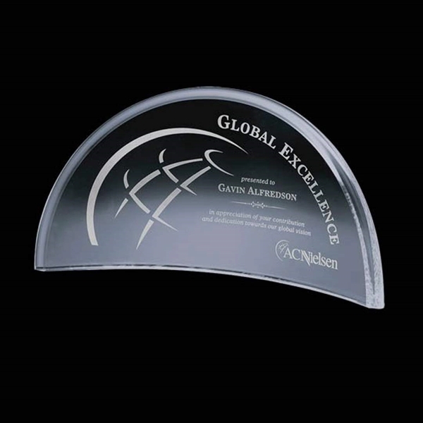 Starfire curved 1/2 crescent award.... from ASI 84592 St Regis Group / St Regis