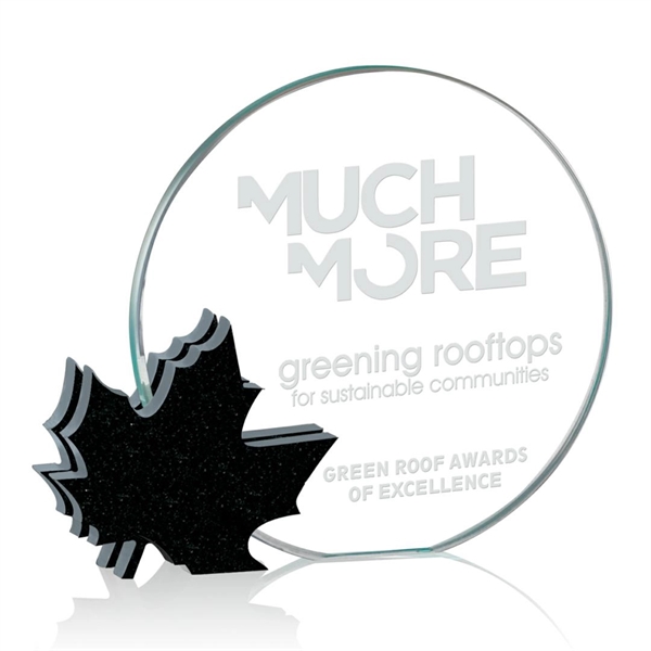 7" leaf starfire/granite award.... from ASI 84592 St Regis Group / Prestige Glass