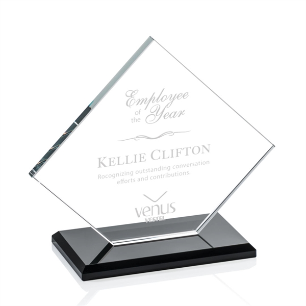 The Huron Award is a flat-edged diamond-shaped piece comprised of starfire... from ASI 84592 St Regis Group / Prestige Glass