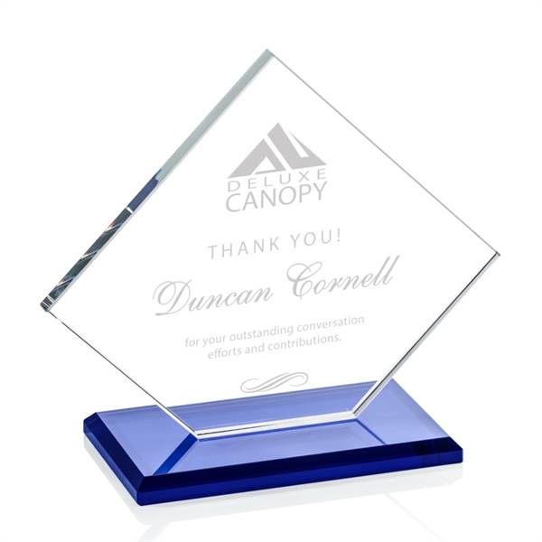 The Huron Award is a flat-edged diamond-shaped piece comprised of starfire... from ASI 84592 St Regis Group / Prestige Glass