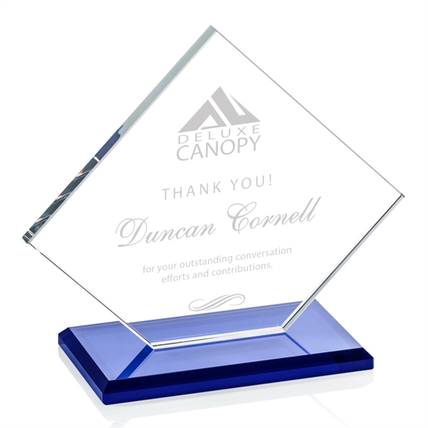 The Huron Award is a flat-edged diamond-shaped piece comprised of starfire... from ASI 84592 St Regis Group / Prestige Glass