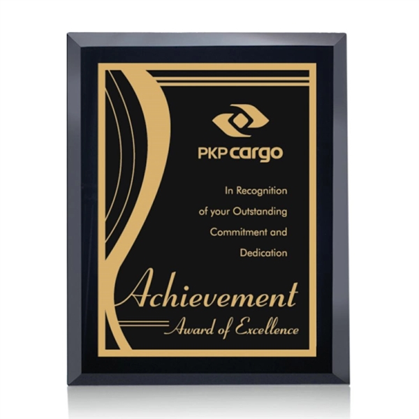 Black mirror plaque with Marietta plate.... from ASI 84592 St Regis Group / St Regis