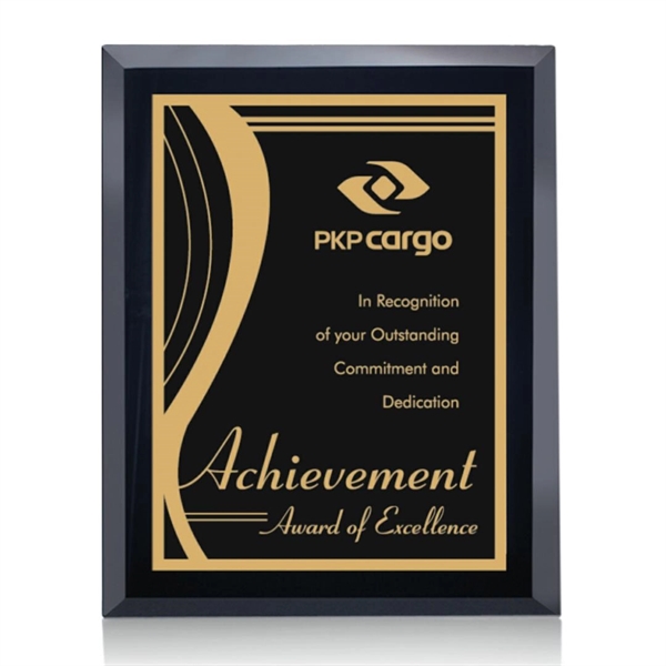 Black mirror plaque with Marietta plate.... from ASI 84592 St Regis Group / St Regis