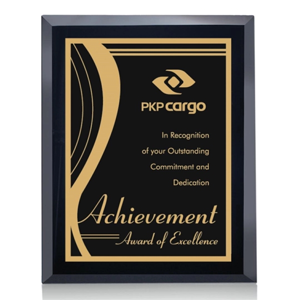 Black mirror plaque with Marietta plate.... from ASI 84592 St Regis Group / St Regis