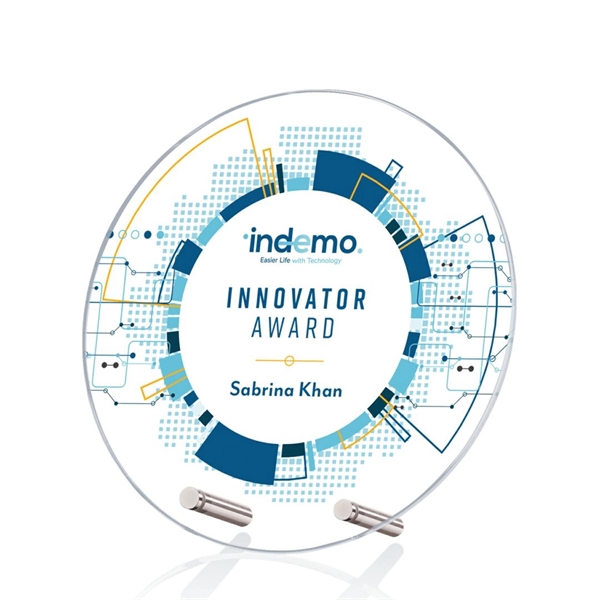 Circle award with chrome or gold pins.... from ASI 84592 St Regis Group / St Regis