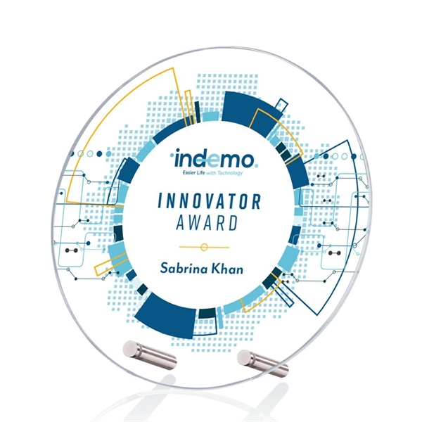 Circle award with chrome or gold pins.... from ASI 84592 St Regis Group / St Regis