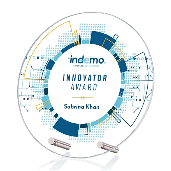 Circle award with chrome or gold pins.... from ASI 84592 St Regis Group / St Regis