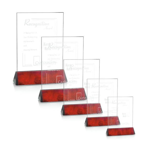 Starfire optical crystal rectangle award on rosewood base.... from ASI 84592 St Regis Group / St Regis