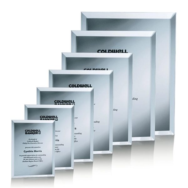 Wall hanging, beveled silver mirror plaque.... from ASI 84592 St Regis Group / St Regis